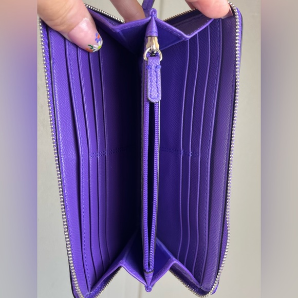 Coach Purple Wristlet Wallet - Picture 3 of 9